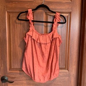Maurice’s cotton tank. Burnt coral. Sz Lg. New with tags
